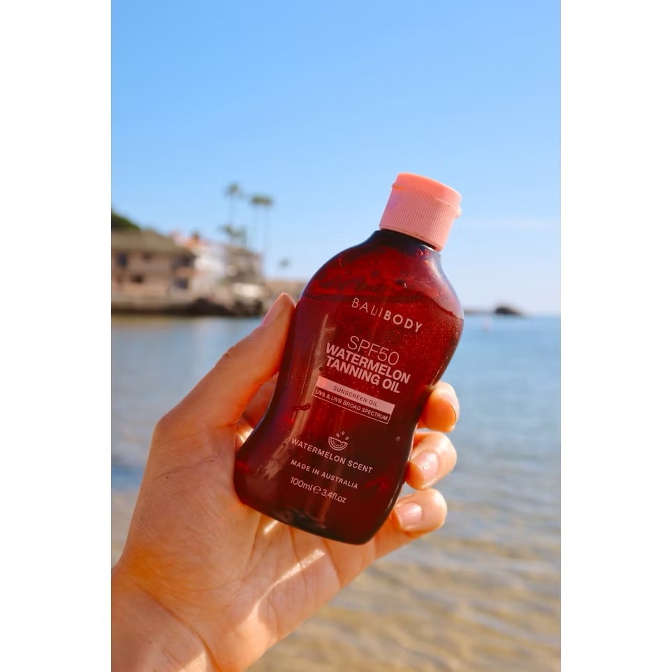 耐水性 助曬油 海洋/珊瑚礁友善🦘Bali body 『現貨』西瓜 SPF50 Sunscreen Oil 防曬油-細節圖4