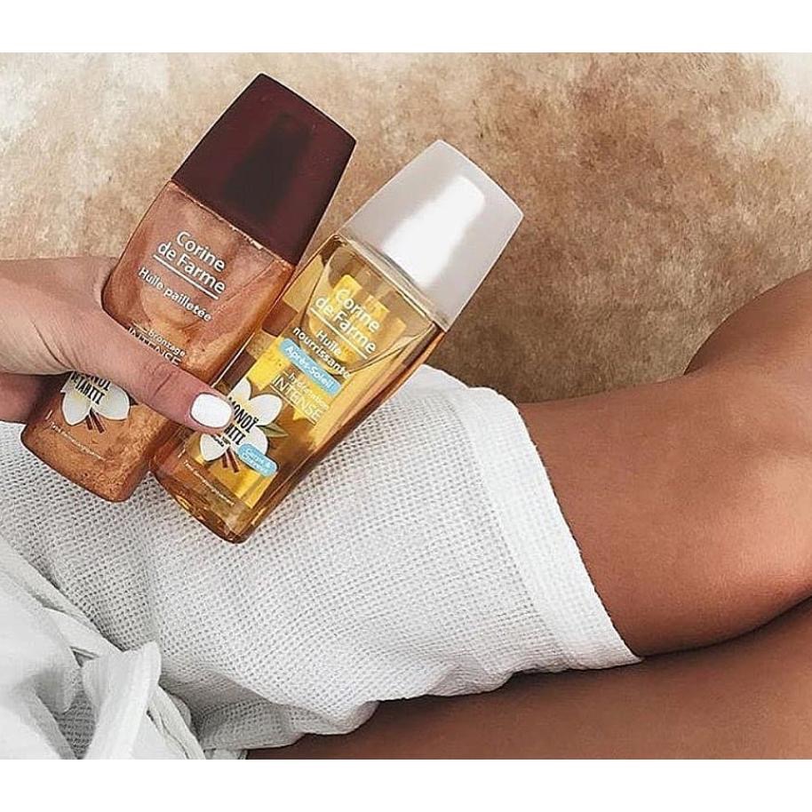 法國製 現貨🇫🇷SPF6/SPF30✿梔子花 Monoi✨閃亮 助曬油 Corine de Farme 黎之芙 微光油-細節圖3