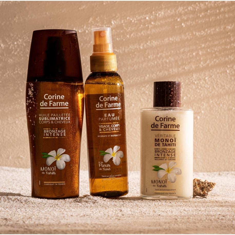 法國製 現貨🇫🇷SPF6/SPF30✿梔子花 Monoi✨閃亮 助曬油 Corine de Farme 黎之芙 微光油-細節圖7