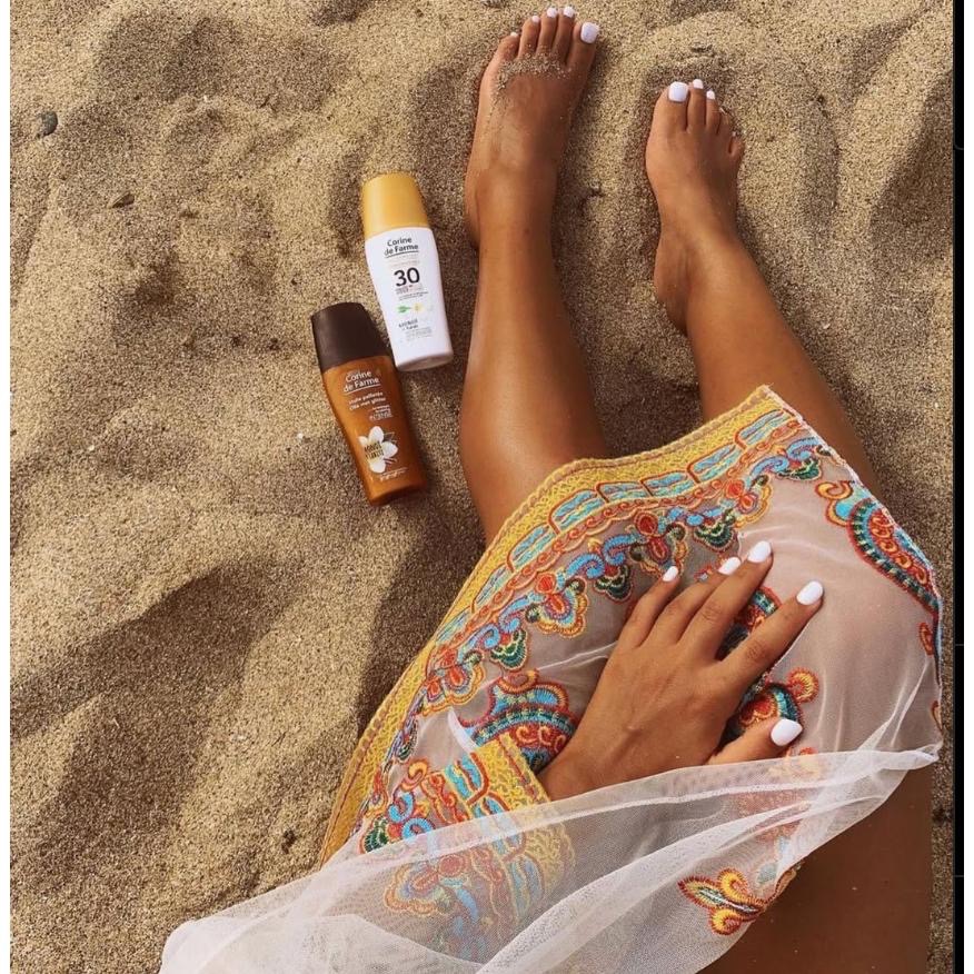 法國製 現貨🇫🇷SPF6/SPF30✿梔子花 Monoi✨閃亮 助曬油 Corine de Farme 黎之芙 微光油-細節圖8