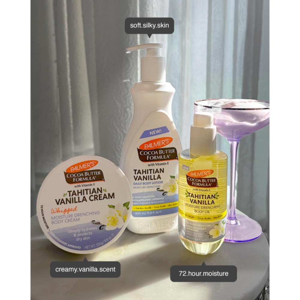 搶購新配方 『現貨』大溪地 香草香味🌺🌿 Palmer＇s 帕瑪氏 可可脂/維生素E 深層潤澤滋養 身體油 保濕乳液-細節圖3