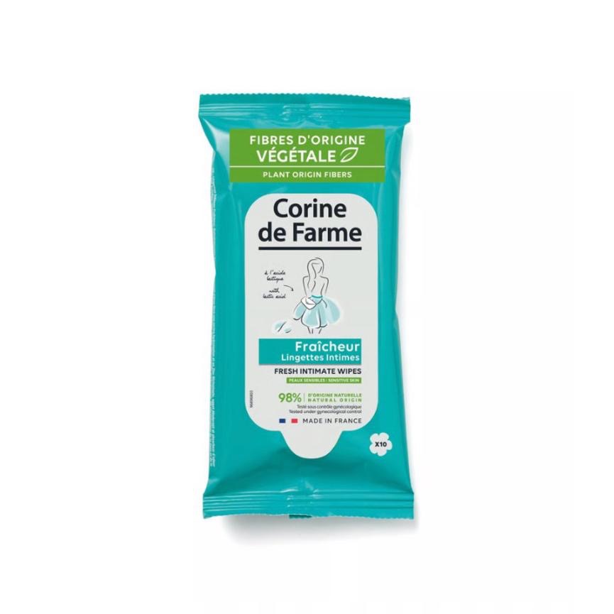 現貨 法國製造 Corine de Farme 自然pH值平衡 100%植物纖維 柔膚私密巾 黎之芙 杏花提取物-細節圖4