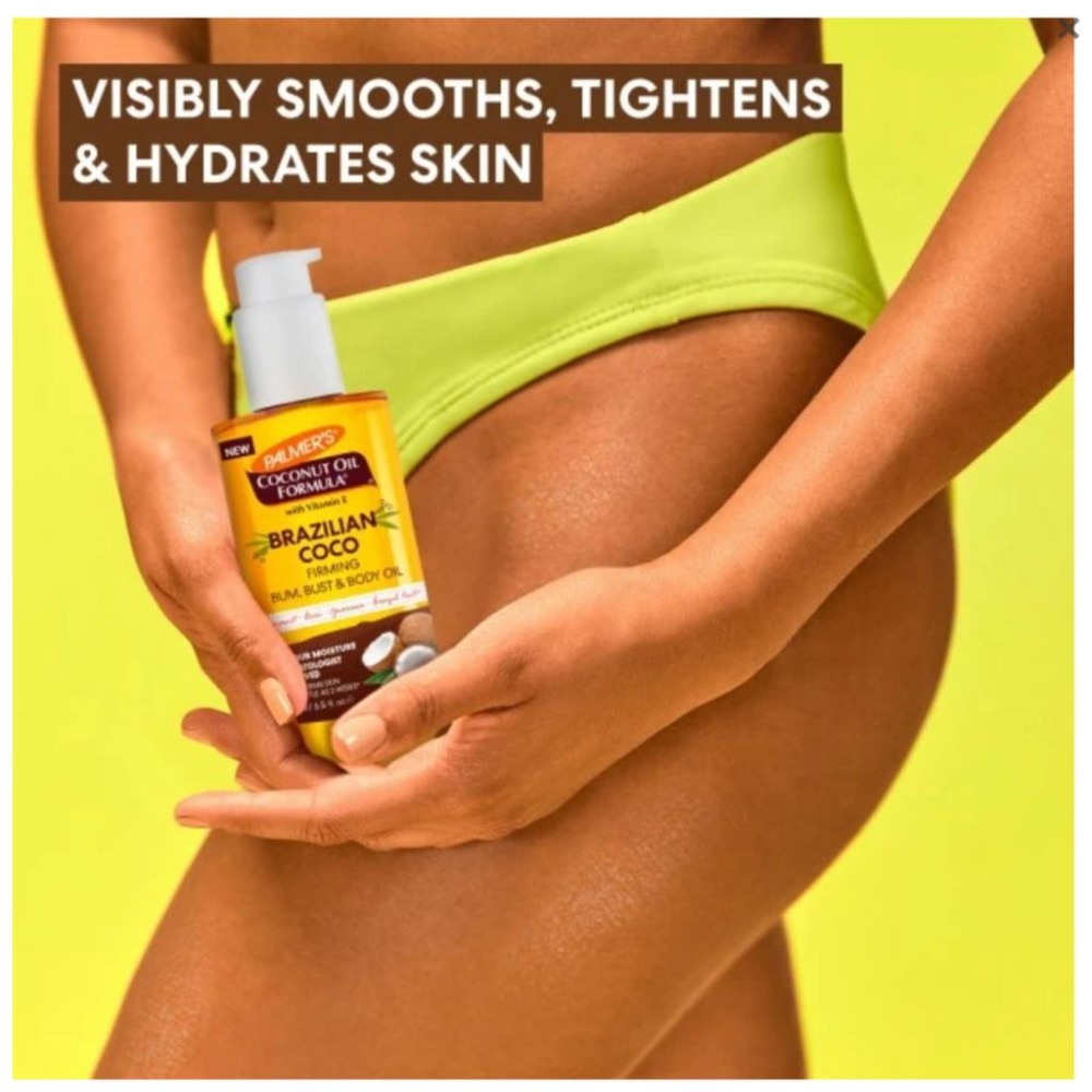 椰子油配方 緊緻保養油 針對臀部 胸部 🇺🇸帕瑪氏 Palmer＇s 巴西可可 緊緻 保濕 透亮 身體油 Palmers-細節圖8