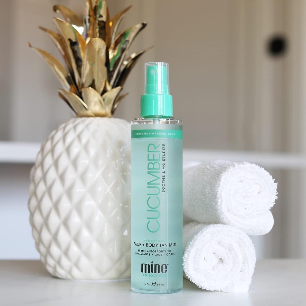 仿曬＋舒緩噴霧 美黑噴霧 美黑化妝水『現貨』MINETAN BODY.SKIN  ✨ 黃瓜高保濕噴霧 臉部/身體-細節圖4