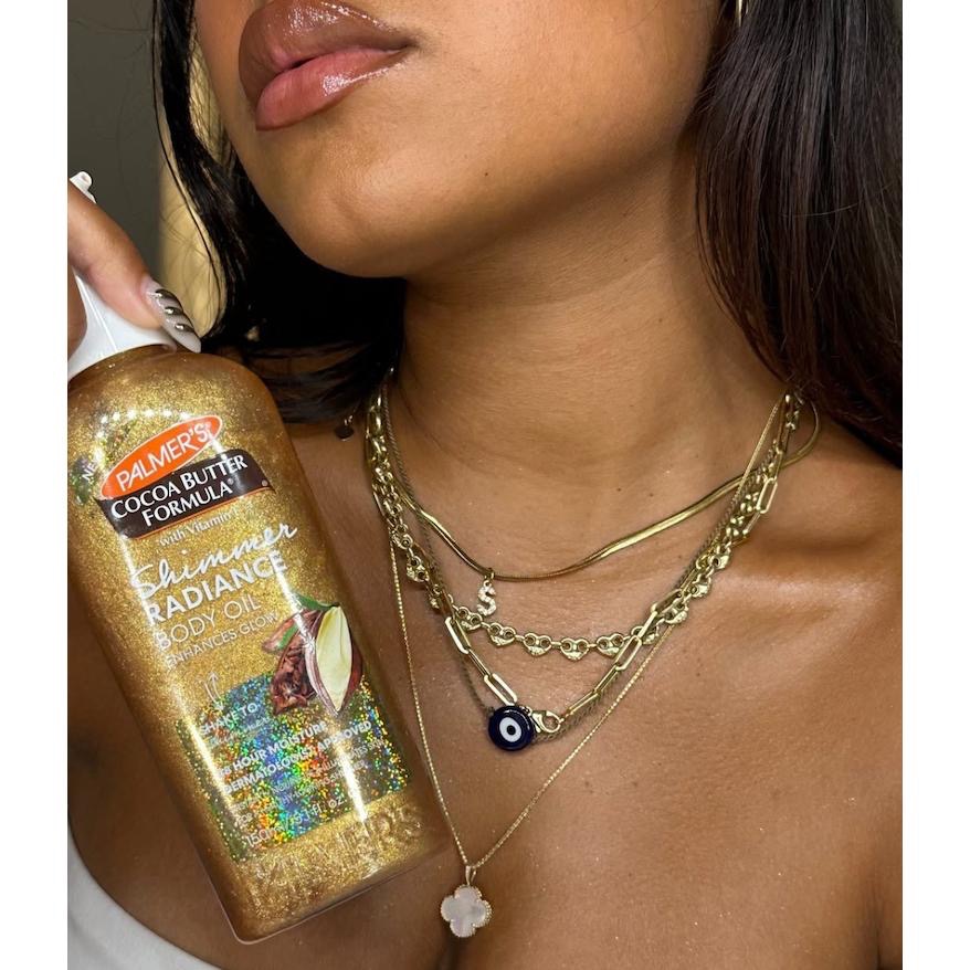 現貨 會閃亮亮💆🏼‍♀️『限量版』高光閃亮✨帕瑪氏 Palmer＇s 🇺🇸 維生素E 可可脂 Palmers 身體油-細節圖2