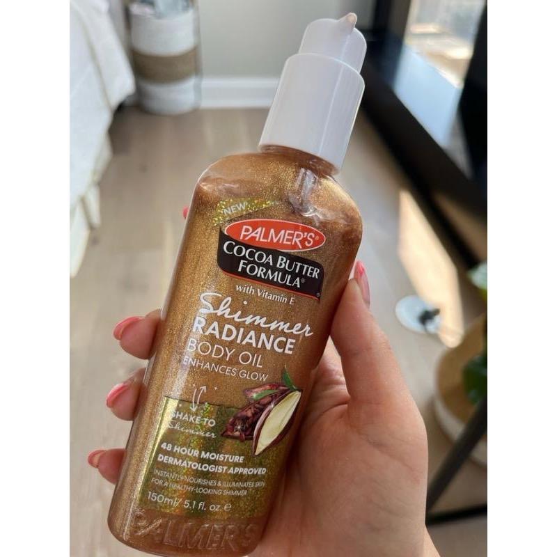 現貨 會閃亮亮💆🏼‍♀️『限量版』高光閃亮✨帕瑪氏 Palmer＇s 🇺🇸 維生素E 可可脂 Palmers 身體油-細節圖4