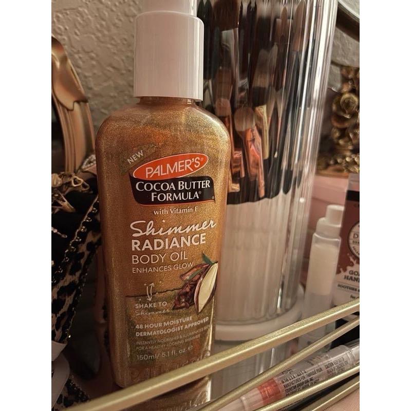 現貨 會閃亮亮💆🏼‍♀️『限量版』高光閃亮✨帕瑪氏 Palmer＇s 🇺🇸 維生素E 可可脂 Palmers 身體油-細節圖5
