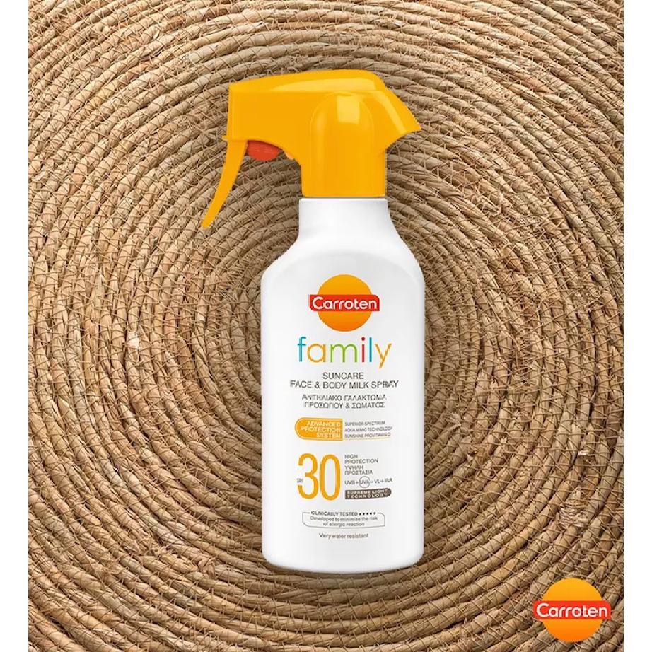 家庭防曬乳 輕盈 防水 防曬噴霧 『全家一起用』 Carroten Family Spf30 臉部身體通用-細節圖4