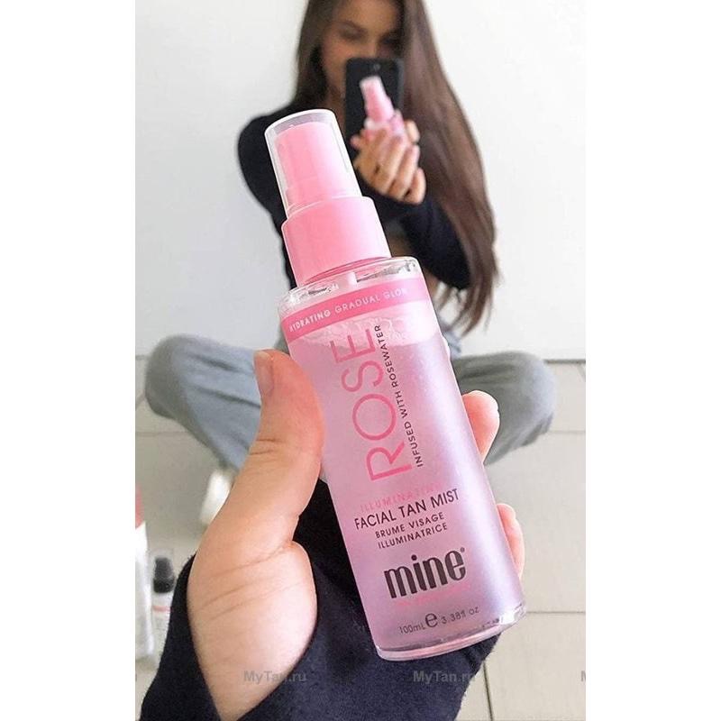 『現貨』臉部美黑 每日使用 延長古銅肌 🦘Mine Tan 玫瑰化妝水噴霧 Rose Facial Tan 美黑保濕噴霧-細節圖2