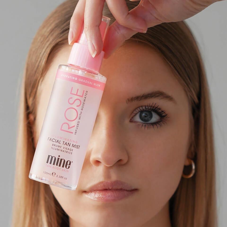 『現貨』臉部美黑 每日使用 延長古銅肌 🦘Mine Tan 玫瑰化妝水噴霧 Rose Facial Tan 美黑保濕噴霧-細節圖4