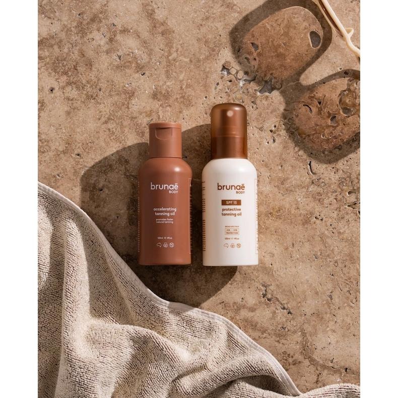 『新品上市』護膚 天然助曬油 SPF15 🦘Brunae body🤎Tanning Oil 美黑油 曬黑油-細節圖8