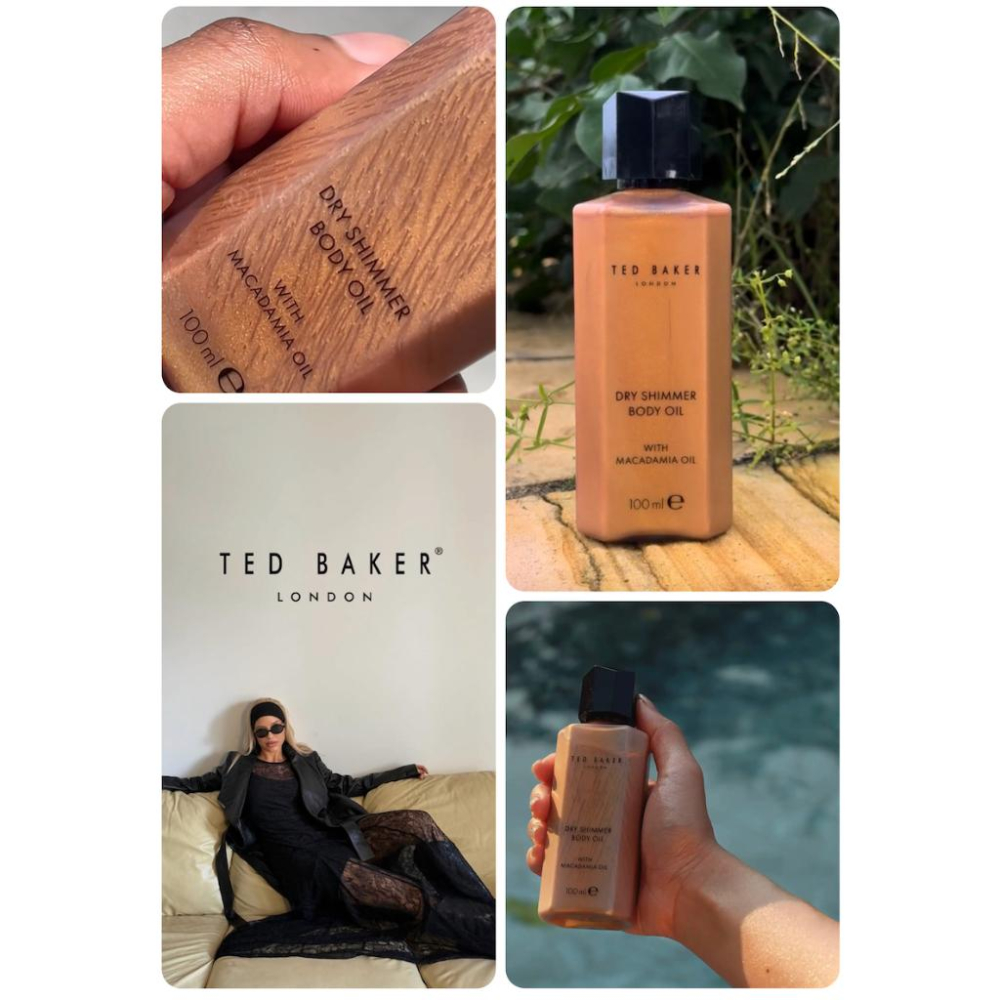 英國🇬🇧Ted Baker 玫瑰與蘭花微光閃亮身體油 Dry Shimmer Body Oil 100ml-細節圖2