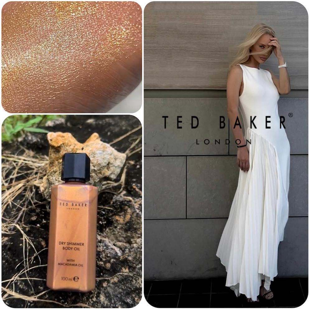 英國🇬🇧Ted Baker 玫瑰與蘭花微光閃亮身體油 Dry Shimmer Body Oil 100ml-細節圖3