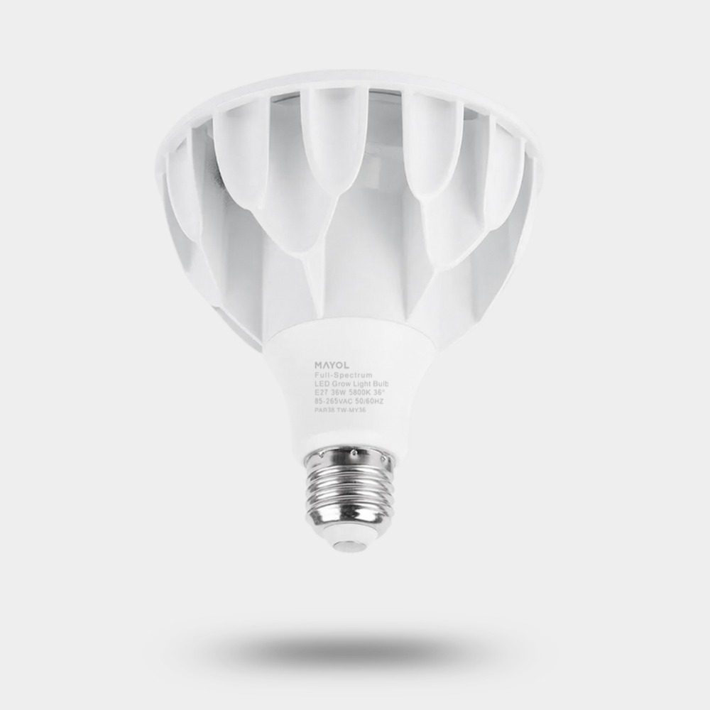 台灣現貨 限時折扣 瑪約LED全光譜植物生長燈 RA98.5 5800K 仿太陽光 室內 雨林植物 E27 鹿角蕨 松柏-規格圖9