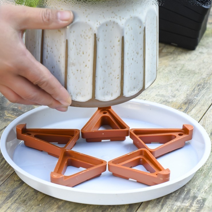 【瑪約選物】植栽園藝花盆腳墊12個組/托盤底墊/通風透氣/防止爛根/防悶根/植栽神器/墊高器/腳墊/花盆墊/盆栽墊-細節圖5