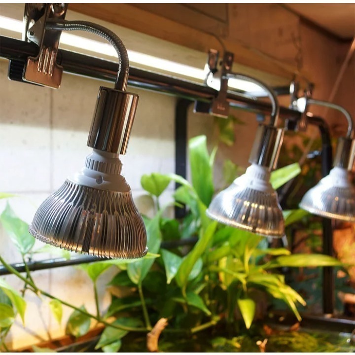 台灣現貨 極美360度定時銀色金屬燈夾/定時燈夾/定時燈座/多肉燈座/日式/工業風/鵝頸燈座/蛇頸燈座-細節圖7