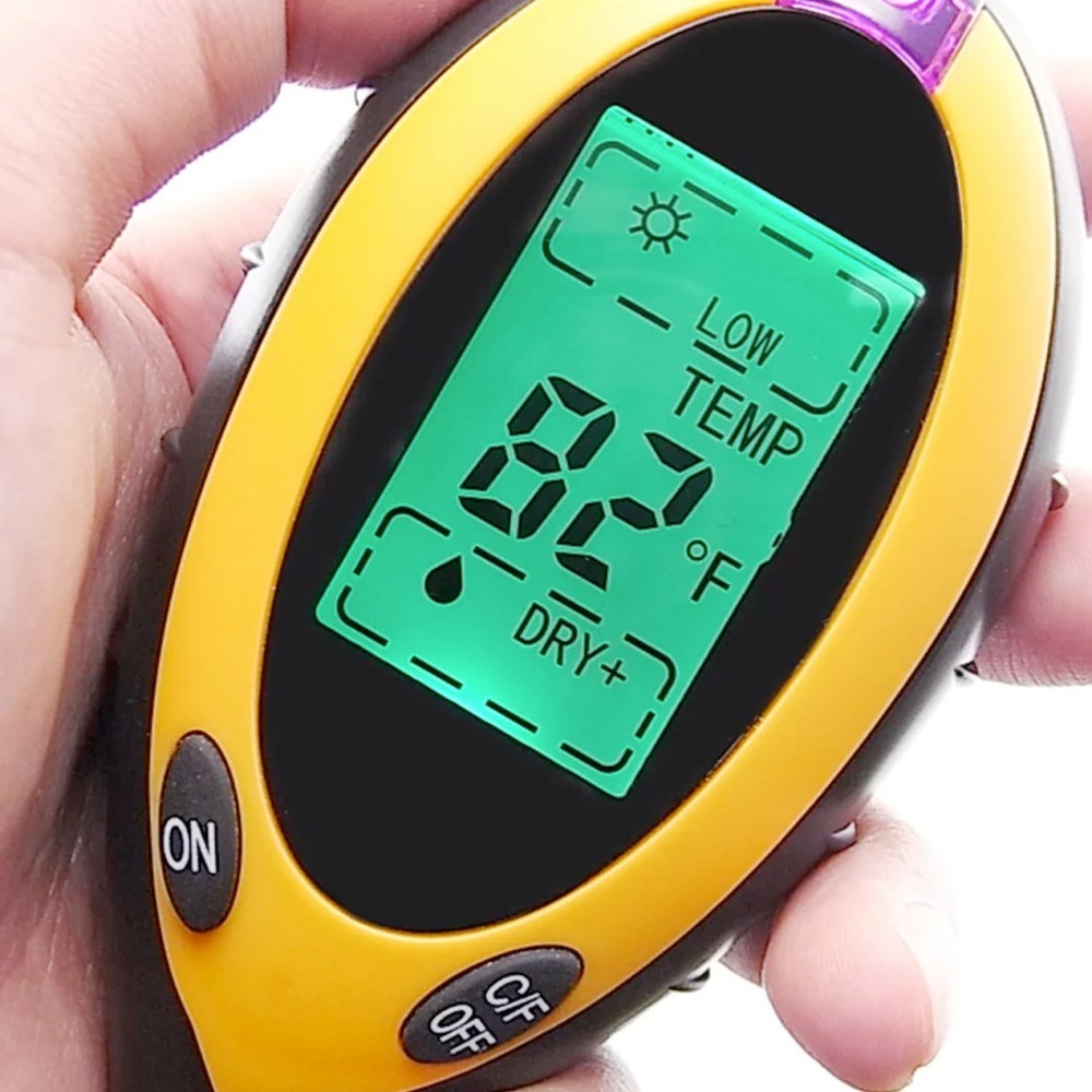 台灣現貨 四合一電子土壤檢測儀/園藝用 檢測土壤PH值/酸鹼測量/濕度檢測/溫度檢測/光照檢測-細節圖7