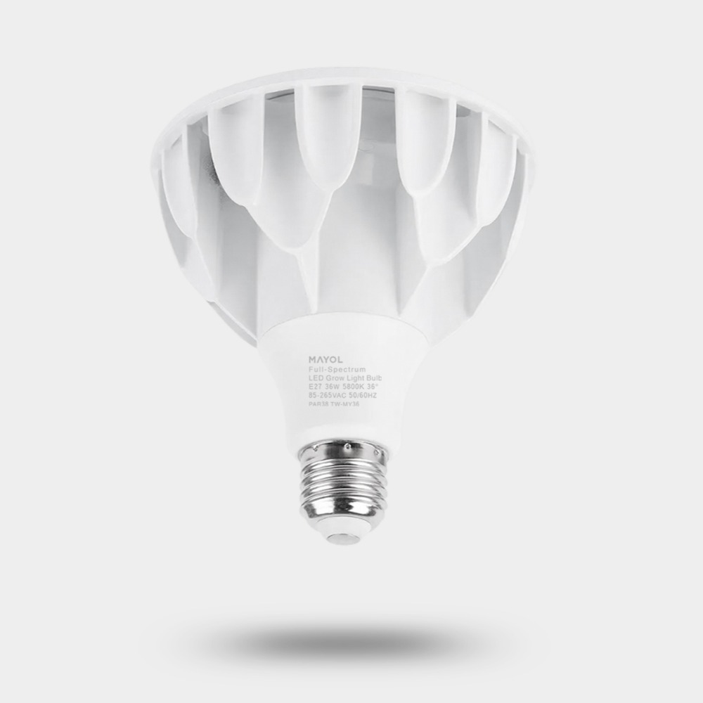 台灣現貨 瑪約LED全光譜植物生長燈 RA98 4000K 仿太陽光 室內 雨林植物 E27 鹿角蕨 松柏-規格圖9