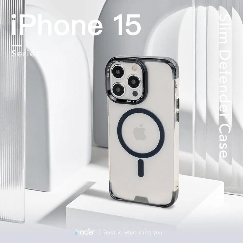 【現貨】HODA iPhone15/15Plus/15Pro/15ProMax羽石輕薄防摔保護殼magsafe磁吸殼-細節圖4