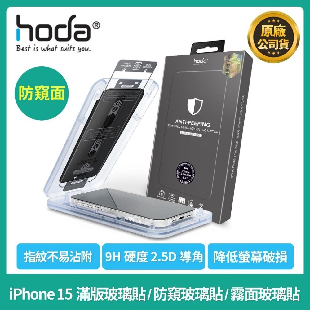 【現貨】HODA iPhone 15滿版玻璃貼/I15PRO防窺玻璃貼/I15PROMAX霧面玻璃貼 I15玻璃貼-細節圖3