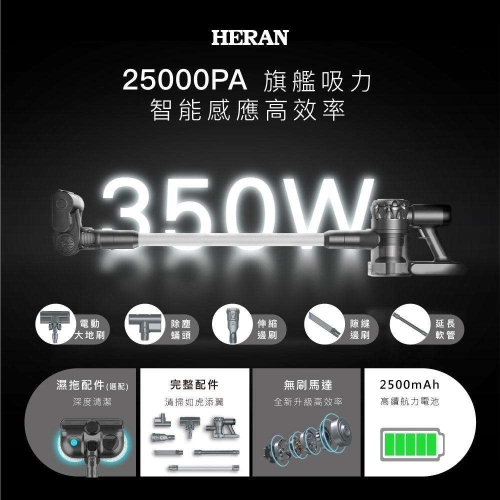 現貨免運⚡️⚡️HERAN禾聯HVC-35SC050 智能高效率手持無線吸塵器/ HVK-01SC010雙輪盤配件-細節圖3