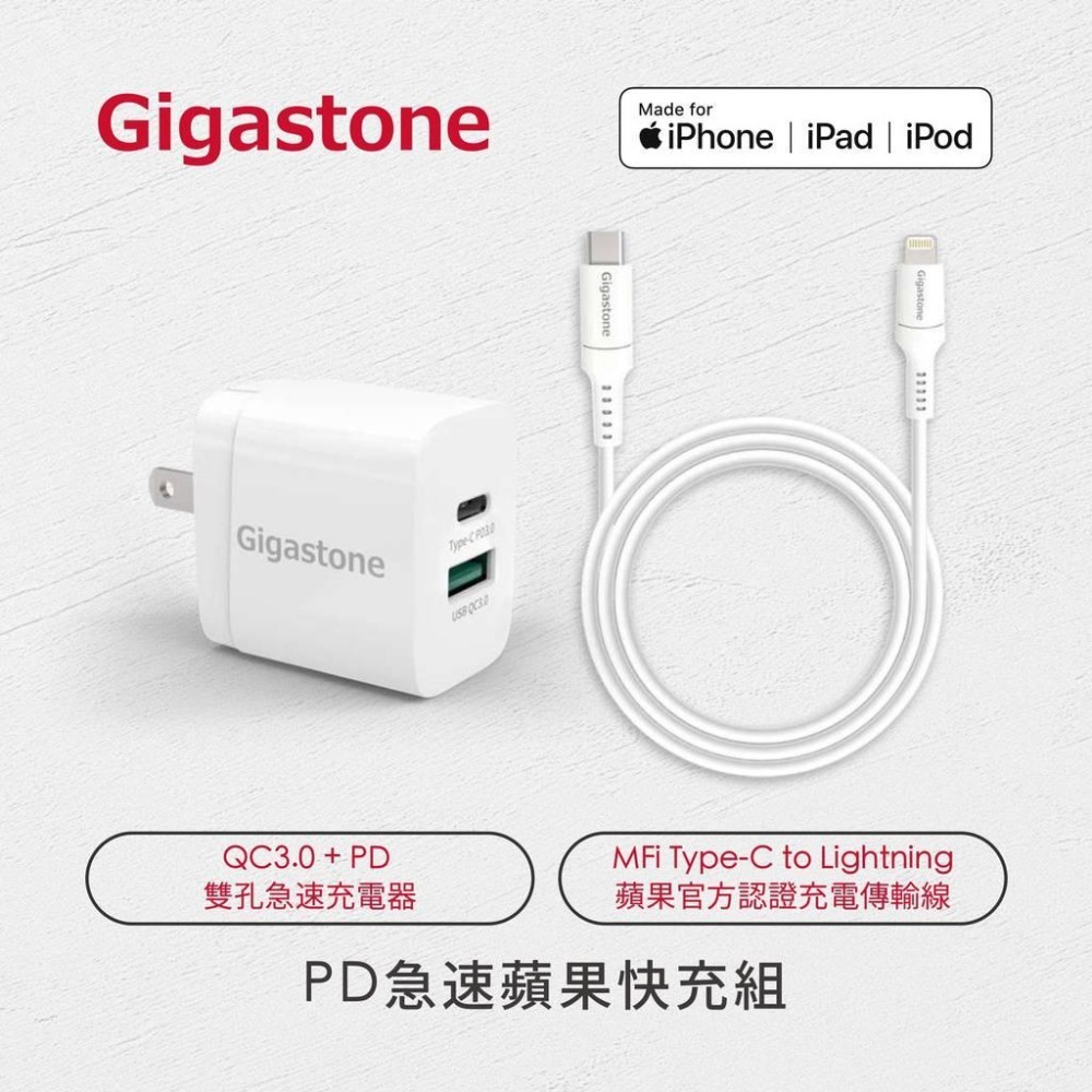 現貨【Gigastone】PD 20W 雙孔急速快充充電器(PD-6200W）(支援iPhone 14/13/12)-細節圖3