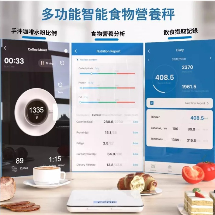 【RENPHO】美國 智能食物營養秤 手沖咖啡電子秤 ES-SNG01-細節圖8