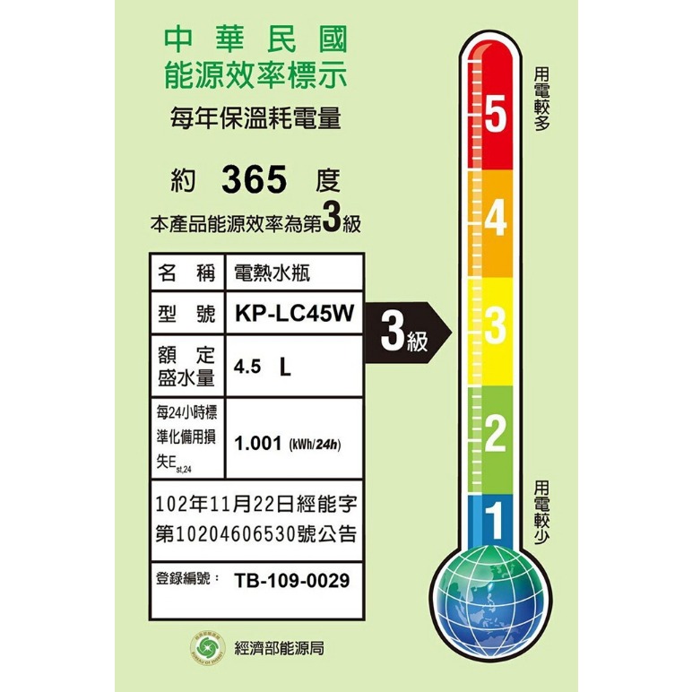 【Sampo】聲寶 4.5L三級能電動給水304不銹鋼內膽微電腦電熱水瓶KP-LC45W-細節圖7