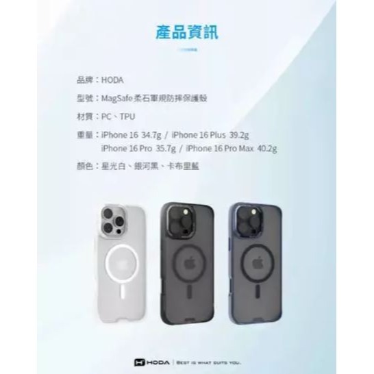 【HODA】iPhone16/16+/16Pro/16ProMax全系列 MagSafe柔石軍規防摔保護殼 I16防摔殼-細節圖6