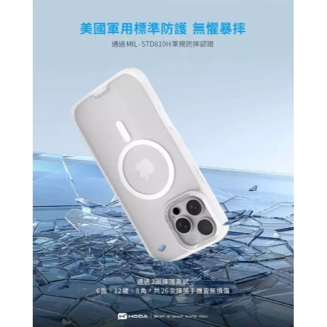 【HODA】iPhone16/16+/16Pro/16ProMax全系列 MagSafe柔石軍規防摔保護殼 I16防摔殼-細節圖3