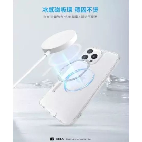 【HODA】iP16/iP16+/16Pro/16ProMax晶石玻璃軍規防摔保護殼magsafe磁吸殼 I16防摔殼-細節圖8