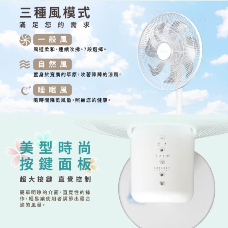 獨家新品 禾聯日系美型風扇✨【HERAN】禾聯 14吋日系美型DC變頻風扇 HDF-14HE710 電風扇 DC風扇-細節圖6