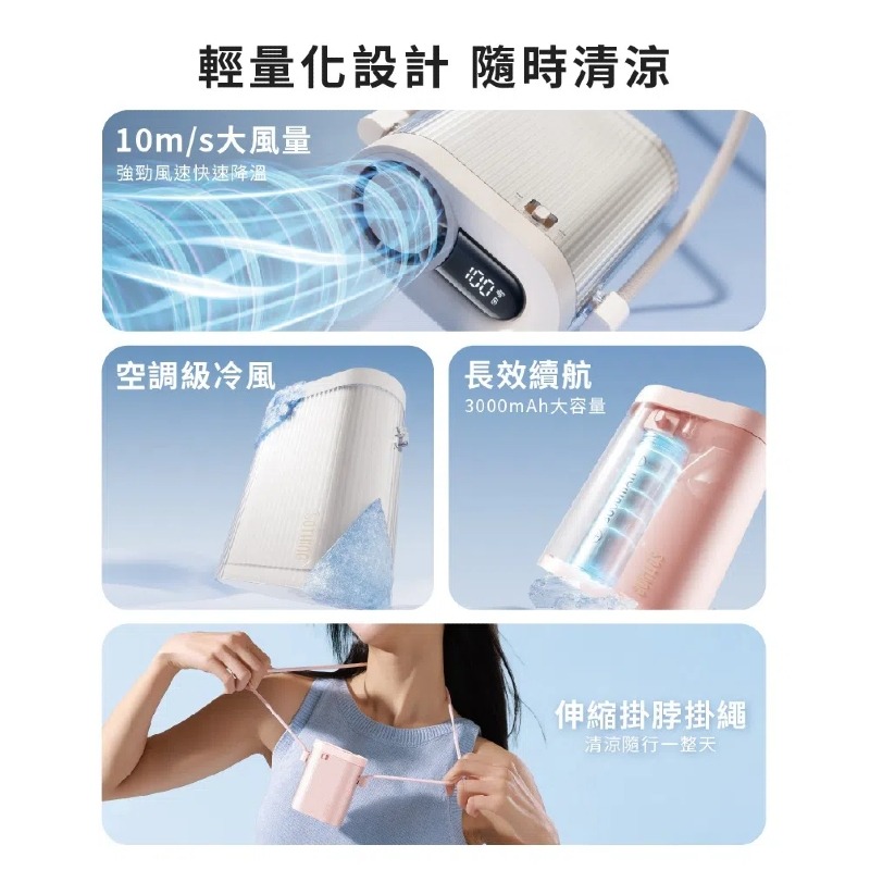 【SOTHING】 高速掛脖風扇 - Cube 小風扇 掛脖風扇 快速降溫 可隨身上飛機 LED數顯螢幕 100檔風速-細節圖7