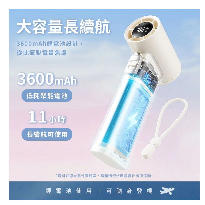 【SOTHING】 向物高速手持風扇 - 引擎Slim 可隨身上飛機 小風扇 LED數顯螢幕 掛繩風扇  輕巧手持風扇-細節圖6
