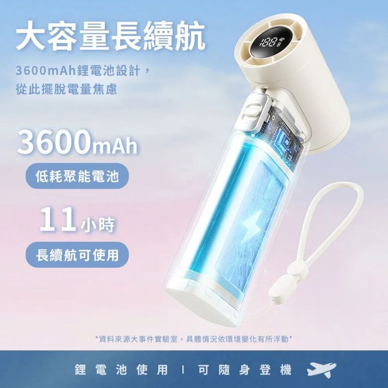 【SOTHING】 向物高速手持風扇 - 引擎Slim 可隨身上飛機 小風扇 LED數顯螢幕 掛繩風扇  輕巧手持風扇-細節圖8