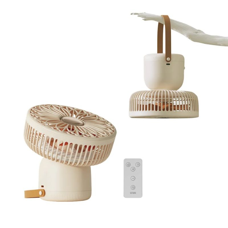 SOTHING向物 鈴蘭多功能照明風扇 壁掛風扇 桌扇 吊扇 無線長續航 露營風扇 遠程遙控 桌面風扇-細節圖2