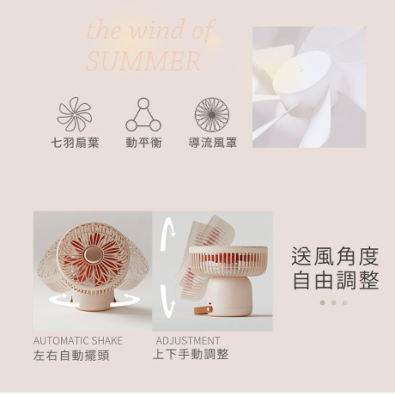 SOTHING向物 鈴蘭多功能照明風扇 壁掛風扇 桌扇 吊扇 無線長續航 露營風扇 遠程遙控 桌面風扇-細節圖6