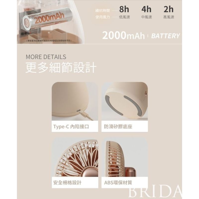 SOTHING 向物 桌面風扇 手捧花 涼扇 靜音電風扇 露營風扇 自動擺頭 辦公室 宿舍 家居 廚房 質感禮物-細節圖9