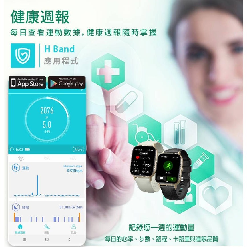 【Ergotech 人因科技】Ergolink SW216 衡動智慧腕錶 2.01吋螢幕 心率血氧 IP65 運動偵測-細節圖5