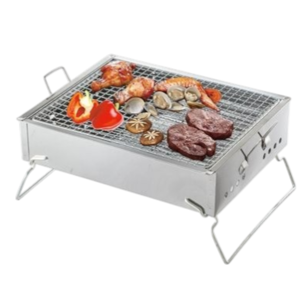 【妙管家】不鏽鋼輕便型烤肉架 BBQ5314 中秋烤肉必備 BBQ烤肉爐 燒烤 烤肉爐 戶外烤肉 露營烤肉-細節圖2