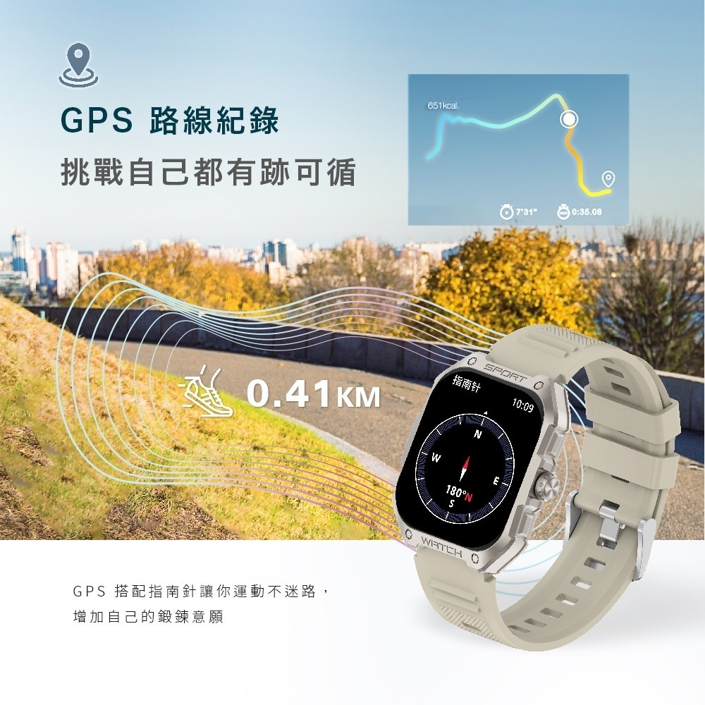 【Ergotech 人因科技】SW322 綺跡 Ai GPS 智慧通話腕錶 1.83吋螢幕 心率血氧 IP68 運動偵測-細節圖6