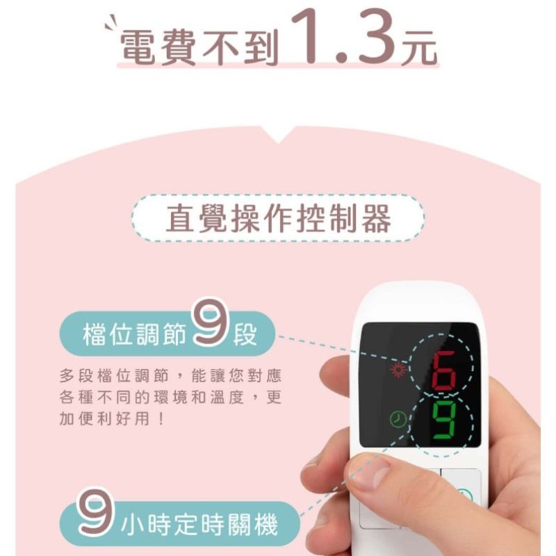 現貨⭐️HERAN 禾聯 雙面料披蓋式電熱毯 雲朵感羔羊絨+柔軟法蘭絨 HEB-08WF010 不插電也能當毛毯-細節圖8