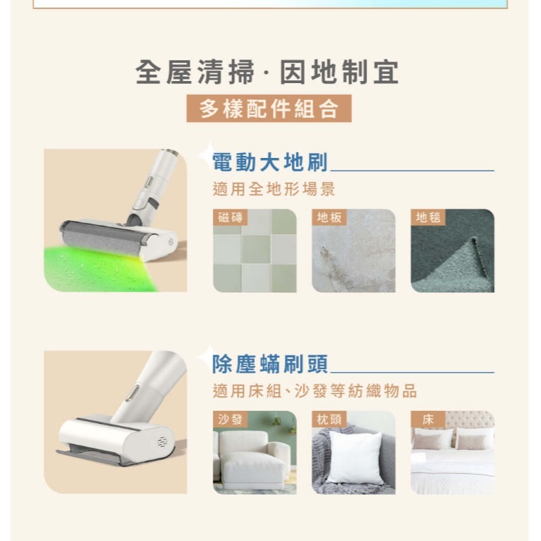 現品新上市⭐️HERAN禾聯 綠光顯塵無線手持吸塵器 HVC-22PVG50 塵螨吸塵器 手持吸塵器-細節圖8