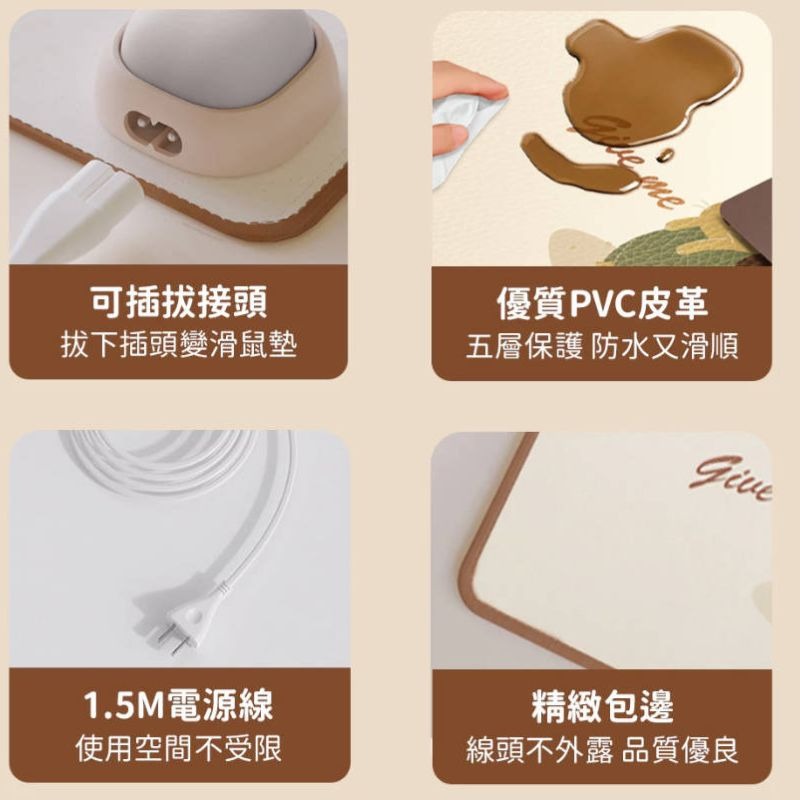 SOTHING 向物 多功能暖桌墊 滑鼠墊 四季適用 加熱墊 暖手墊 DSHJ-S2108-細節圖8