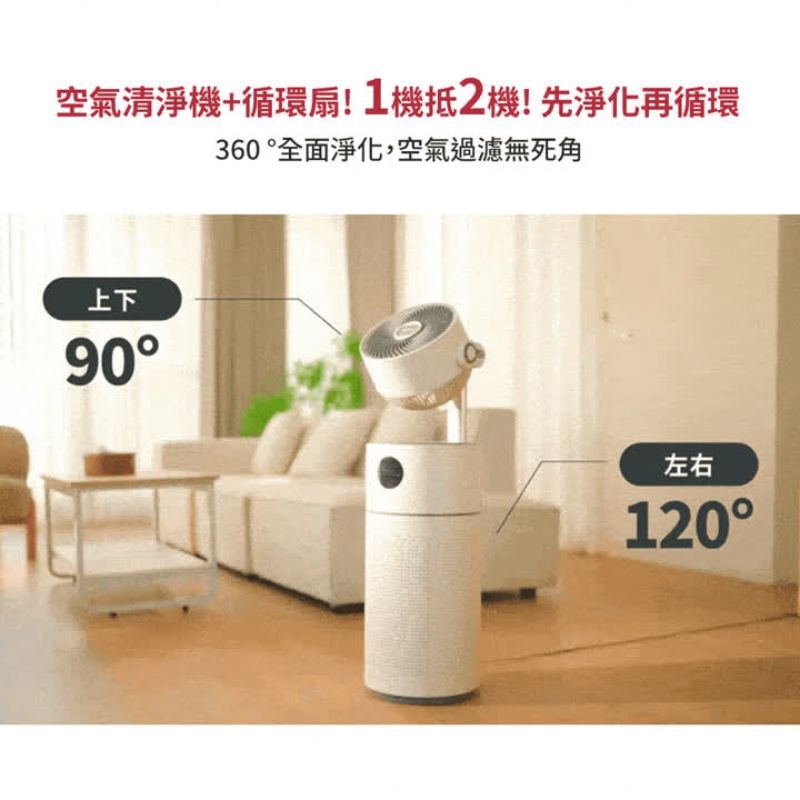 DIKE 360°空氣循環抗敏清淨機 空氣清淨機 清淨機 循環扇 HCF630 HEPA14 5年長效濾網-細節圖6