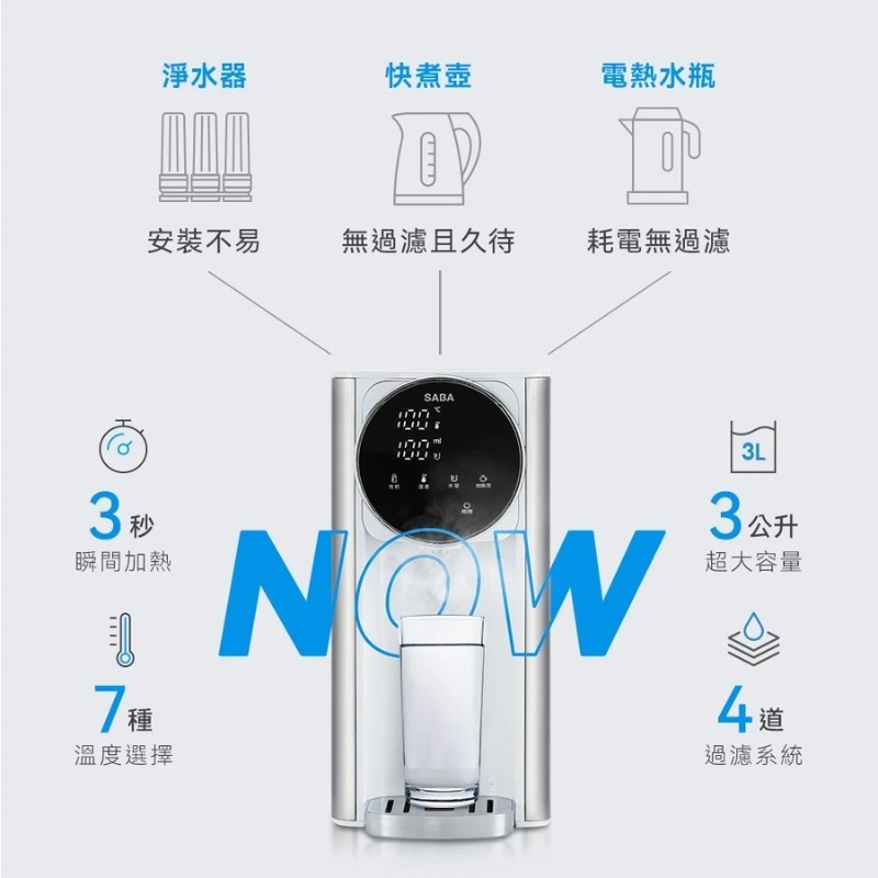 現貨⭐️德國SABA 即熱式濾淨開飲機 SA-HQ03 瞬熱飲水機 熱水壺 飲水機 開飲機-細節圖5