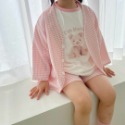 2023夏裝可愛玩偶印花格子短褲兩件套-規格圖11