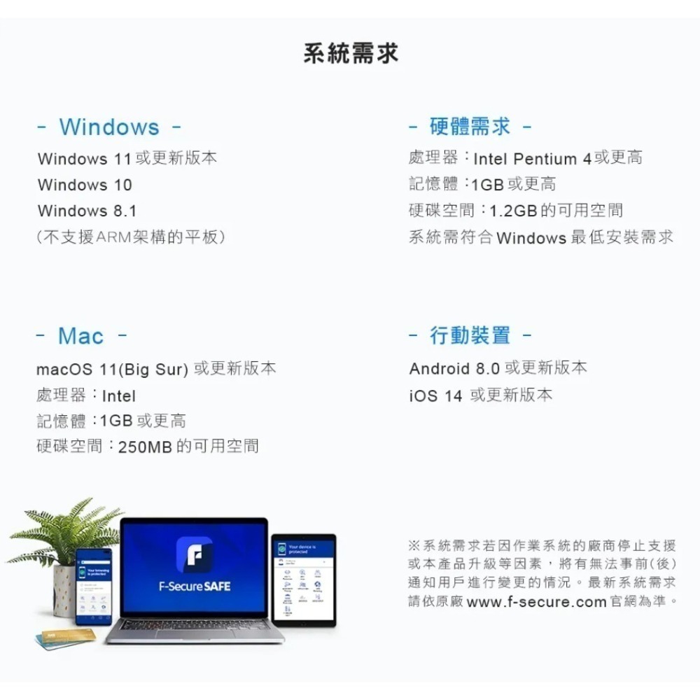 <全新> 芬-安全F-Secure SAFE全面防護軟體 2024 原封雙膠膜 未拆實體卡 單機-細節圖2