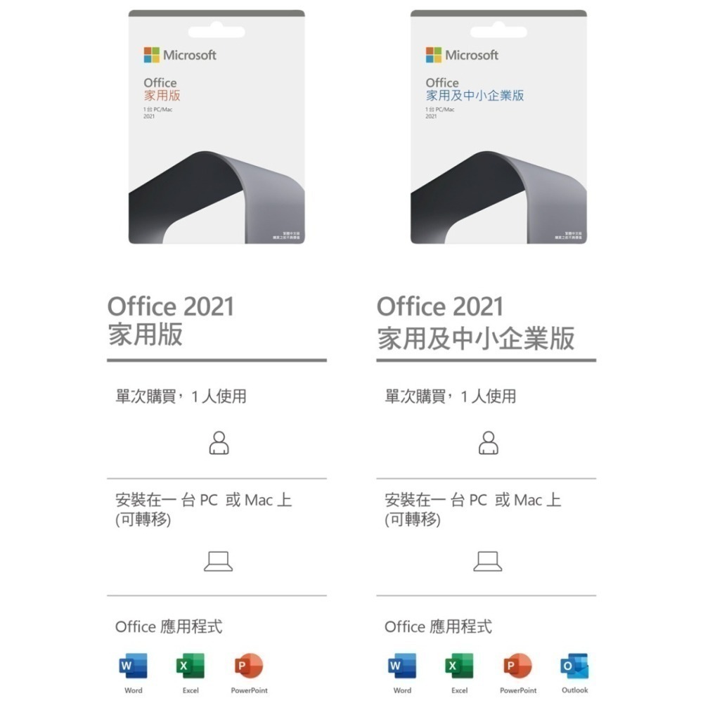 <全新> Office 2021 中小企業版盒裝 有發票 台灣微軟正版-細節圖3