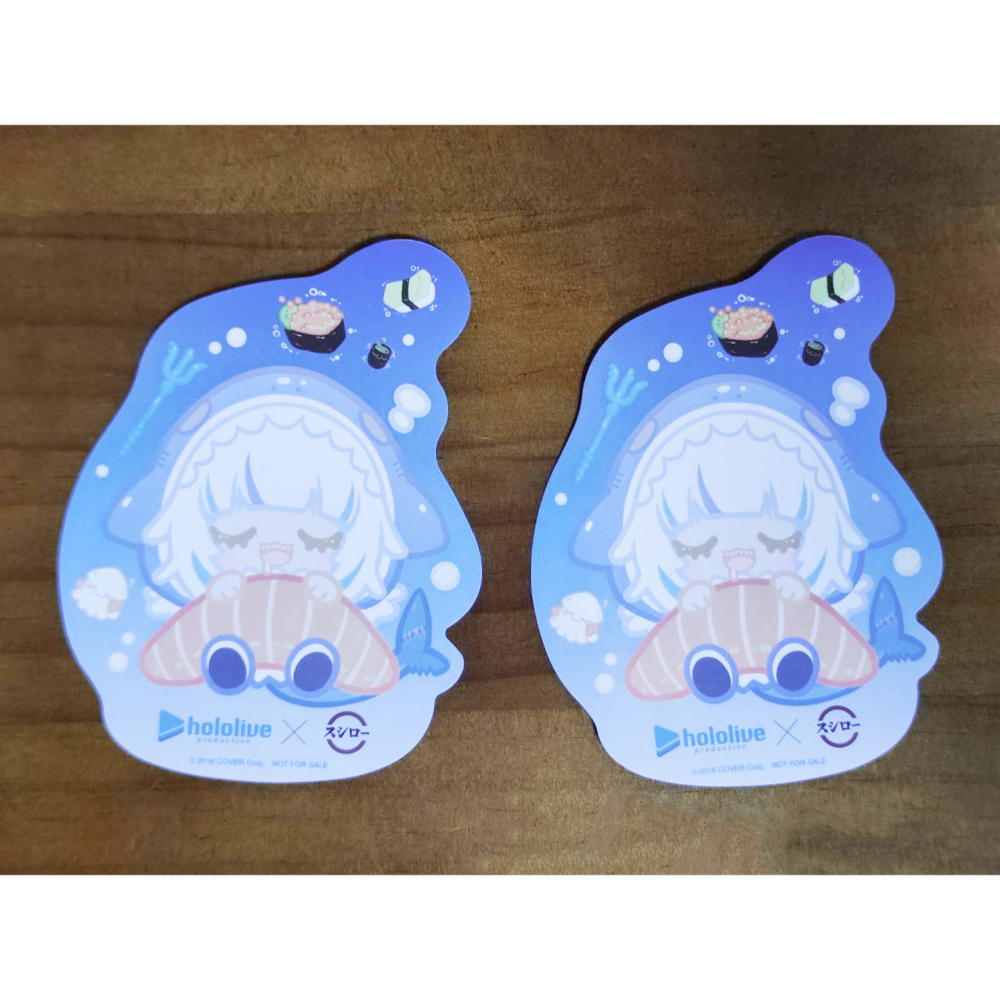 <全新未拆> 壽司郎 Hololive Gura 貼紙 鯊鯊 壽司郎聯名 Gawr-細節圖2